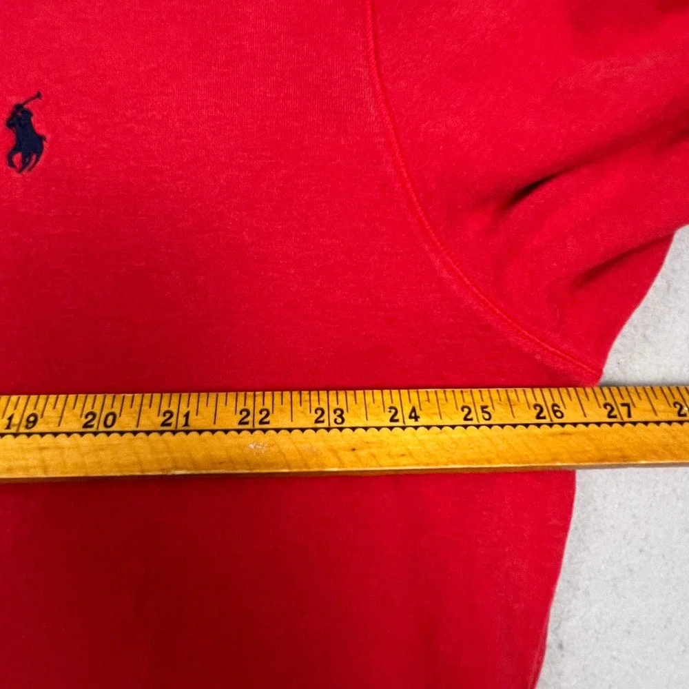 Polo Ralph Lauren Quarter Zip Pullover Mens XLT Red Cotton Blend Preppy Classic